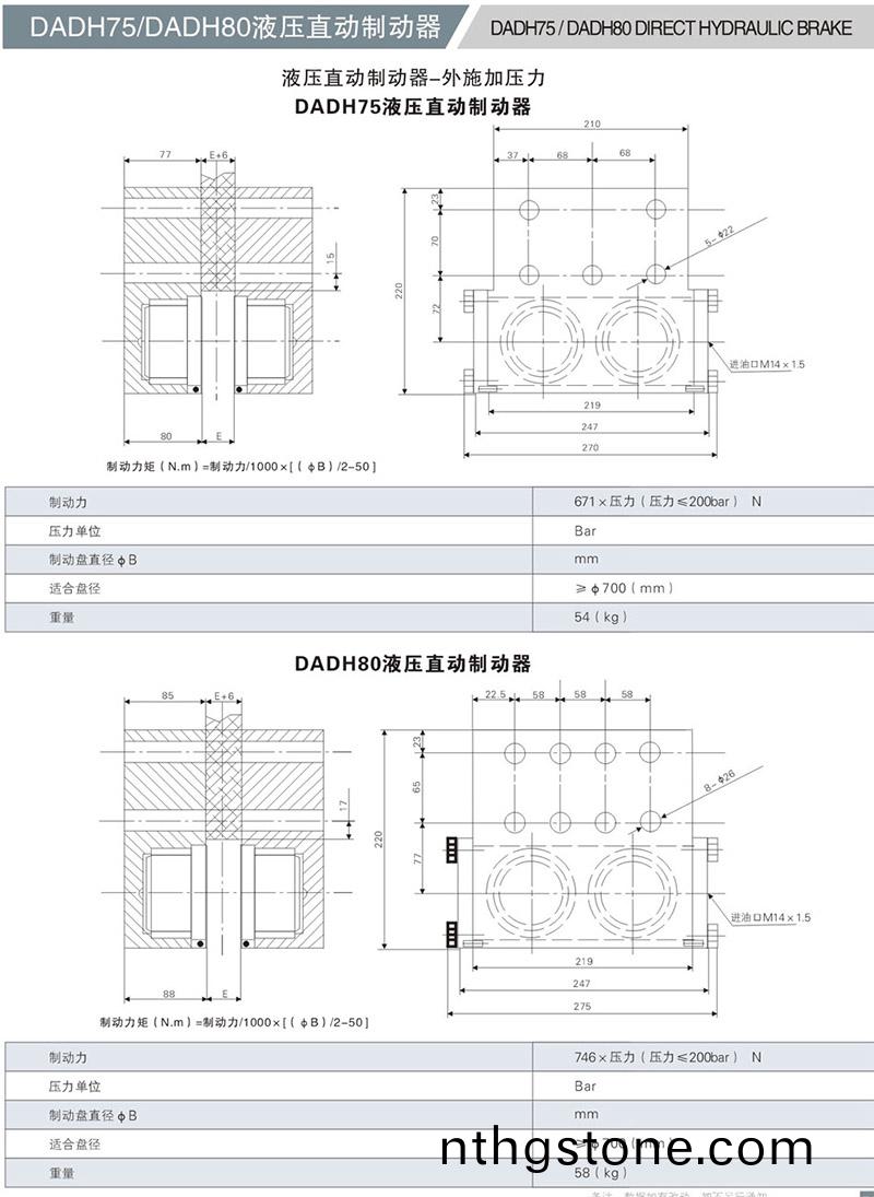DADH75液(ye)壓(ya)直動(dong)製動(dong)器(qi)